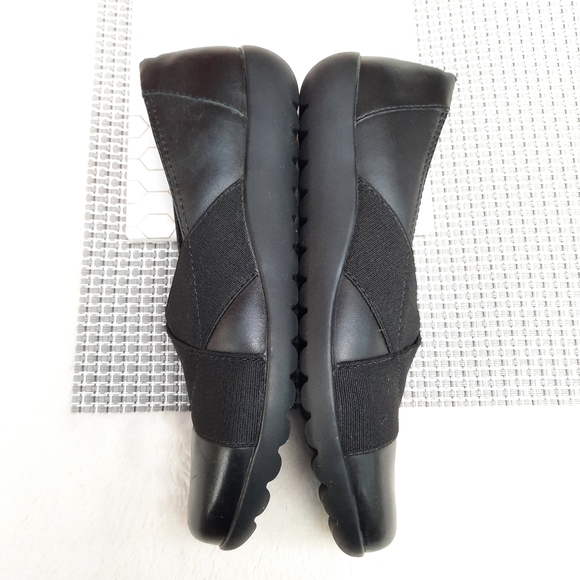 Clarks Medora Jem Stretch Cross Strap Flats Slip On Comfort Loafers 7 Black - Picture 4 of 9